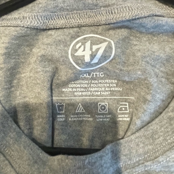 New 47 Brand Pittsburgh Steelers Gray Tee - Picture 5 of 5